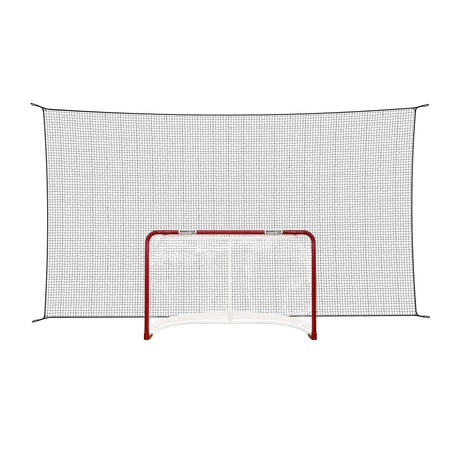 Extreme Hockey Backstop Net 5x2.5m PE, safe training net for young players to catch missed pucks.